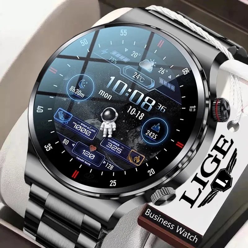 LIGE ECG+PPG BT Call Smart Watch Men Sports Bracelet NFC Waterproof Custom Watch Face Men Smart Watch For IOS Android BW0382