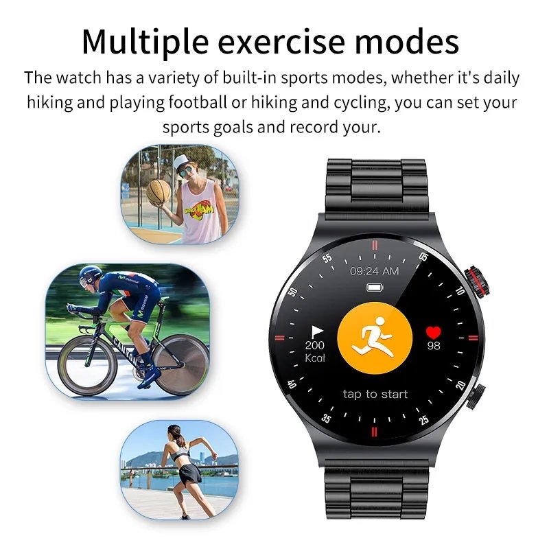 LIGE ECG+PPG BT Call Smart Watch Men Sports Bracelet NFC Waterproof Custom Watch Face Men Smart Watch For IOS Android BW0382