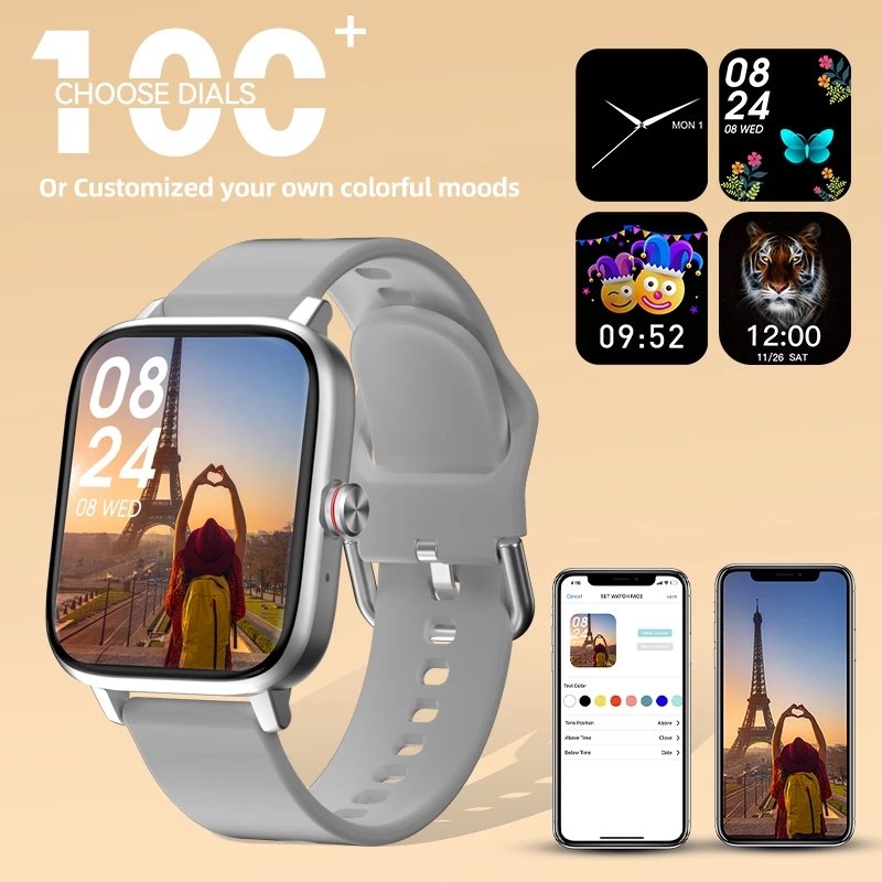 Smart Watch Men Waterproof Sport Bracelet BT Call Women Smartwatch Digital Watches for Android iOS Phone