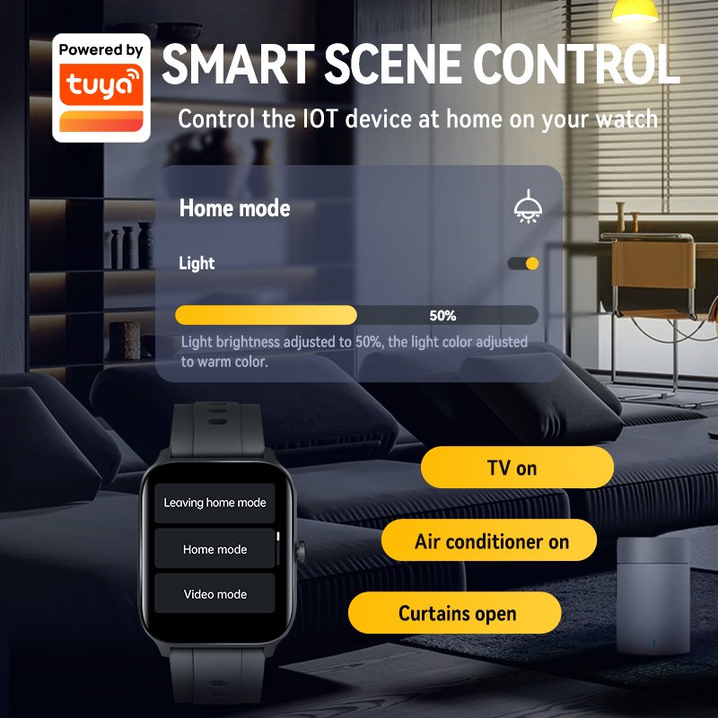 2022 New Products GT5S 1.69 inch TFT Support Alexa Tuya Smart App Wearable Devices Smart Watch