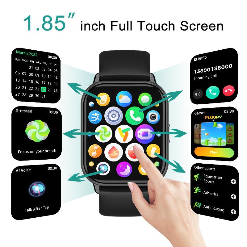 T19 Waterproof Fashion Smart Watch New Product Launch 2021 Android IOS Dual System Support Smart Watch Custom LOGO Electronic Wu