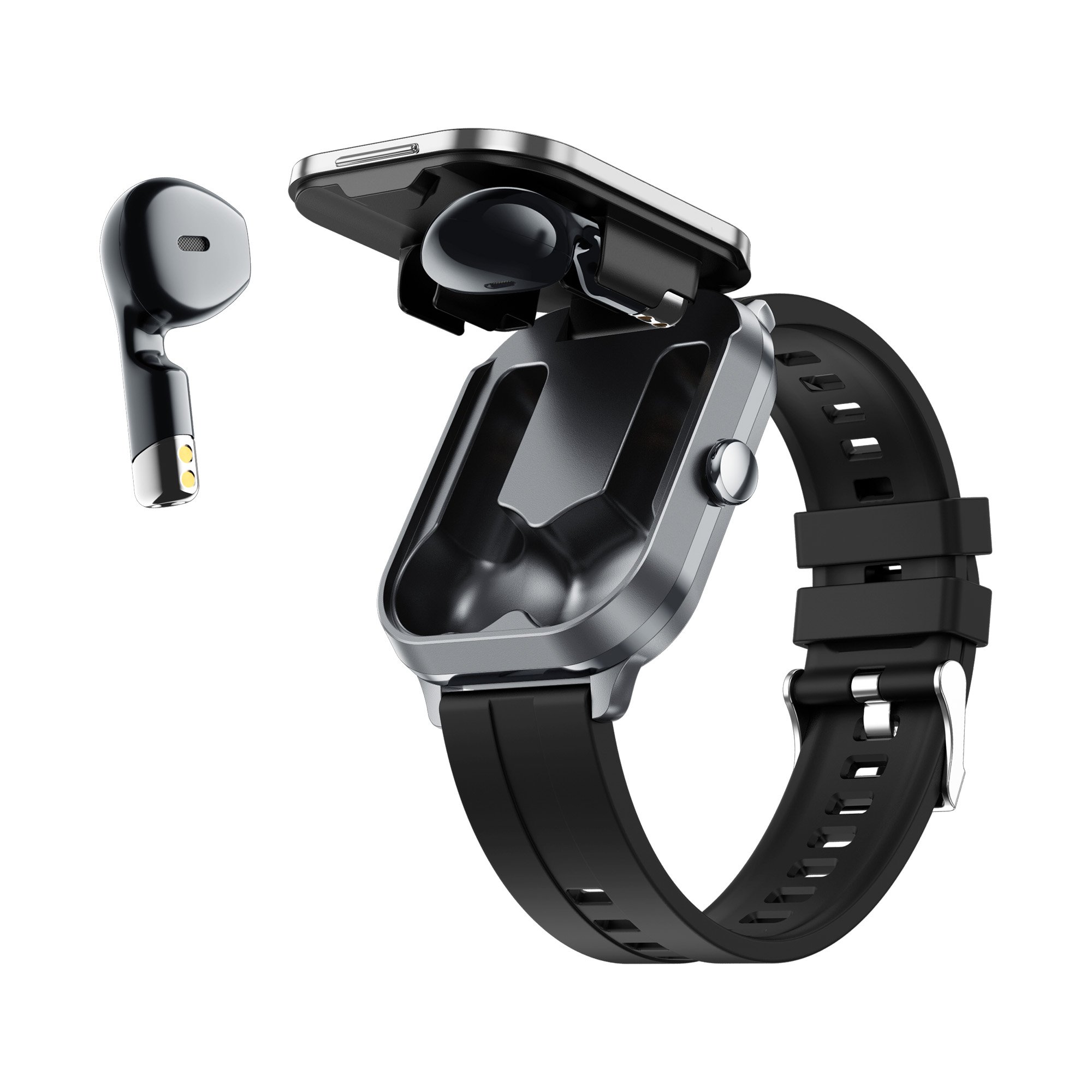 240mah TWS Earbuds Smartwatch NFC Zinc Alloy D8 Pro Earphone Smart watch BT Call Health Monitoring Music Control FaceLink 2.01