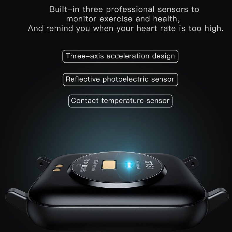 2021 GTS1 Smart Watch 1.3inch Reloj Inteligente IP68 Waterproof T500 PLUS Y68 D20 W26+ W37 N76 P8 HW22 Android Ios Smartwatch