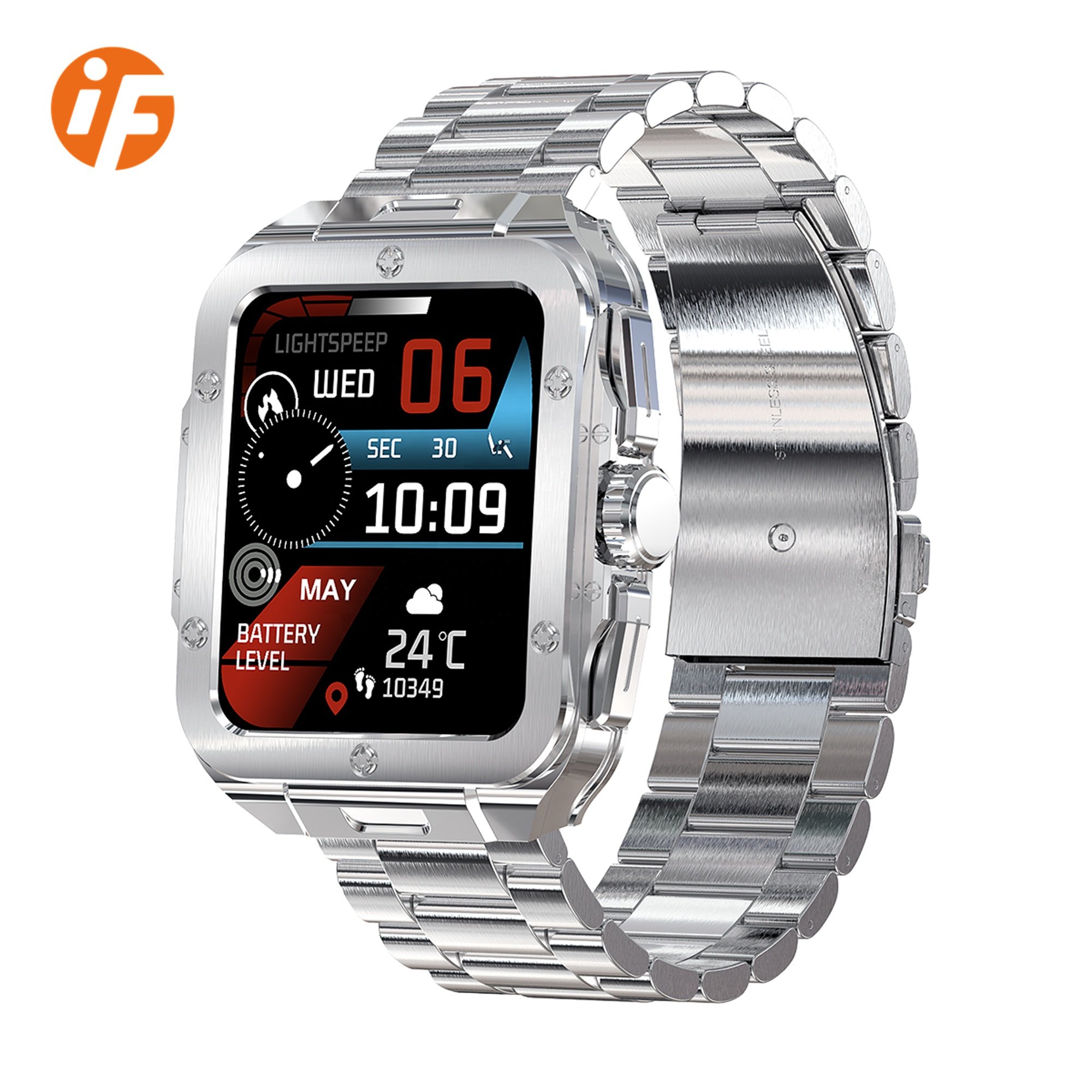 INNOFOVO New Arrival Male Stainless Steel Wristwatch Quartz Chronograph Smart Watch for Men