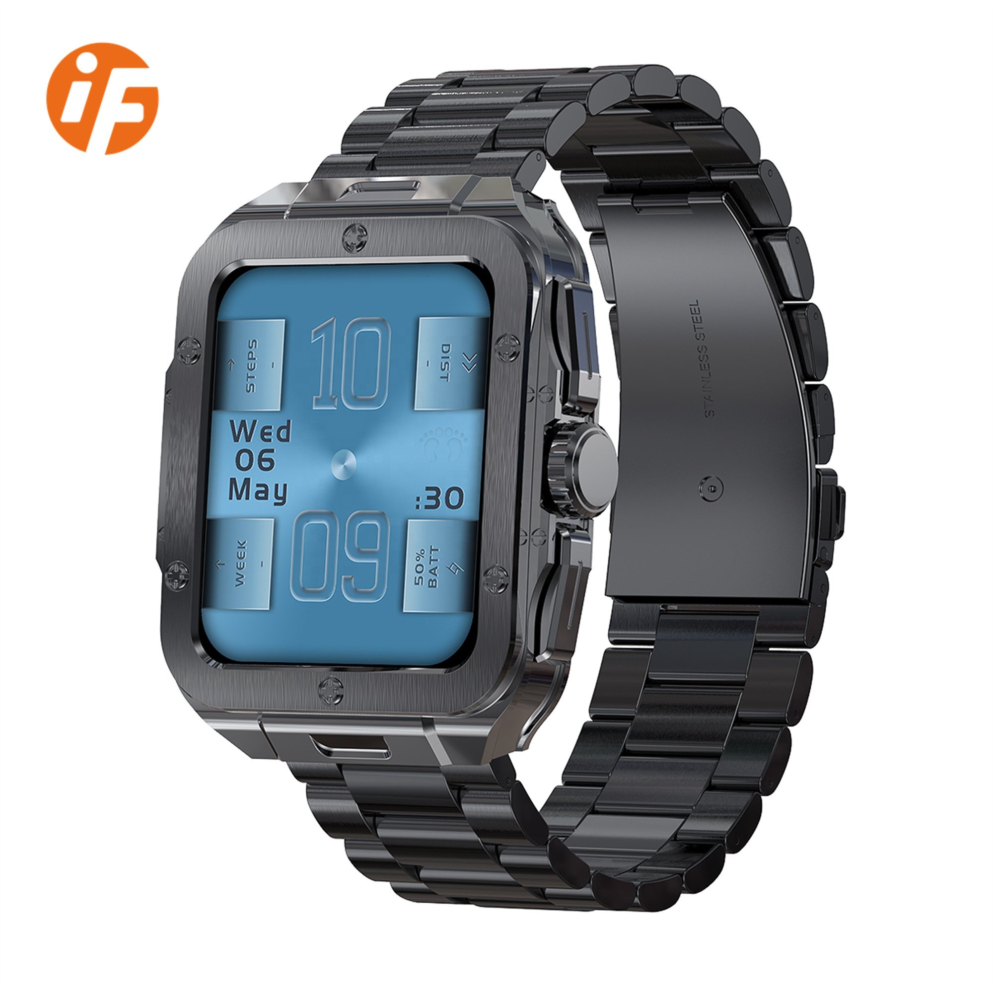 INNOFOVO New Arrival Male Stainless Steel Wristwatch Quartz Chronograph Smart Watch for Men
