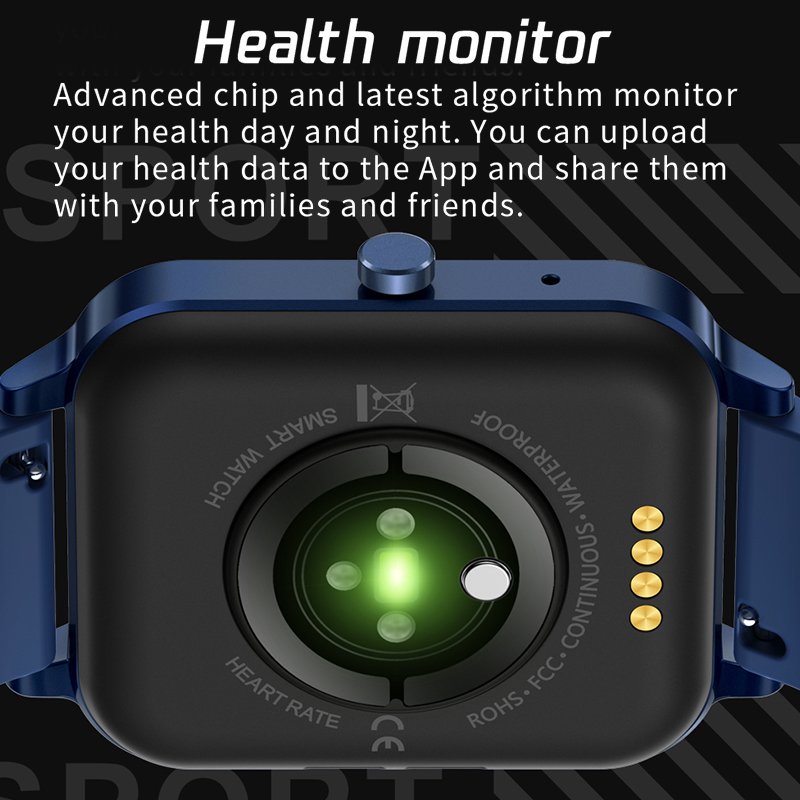 MX7 New Design 1.69 Full Screen Reloj Inteligente Battery Smart Bracelet Music Play Ip67 Waterproof Smart Watch
