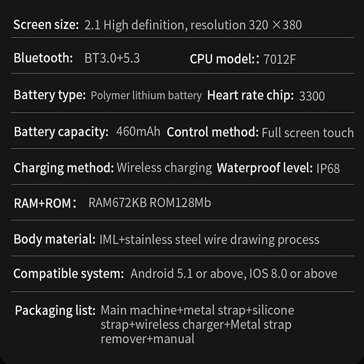 Blood Pressure Oxygen Hd Large Screen Wireless Charging NFC SOS IP68 Waterproof GPS Rugged Smart Watch Per Uomo for Women Men