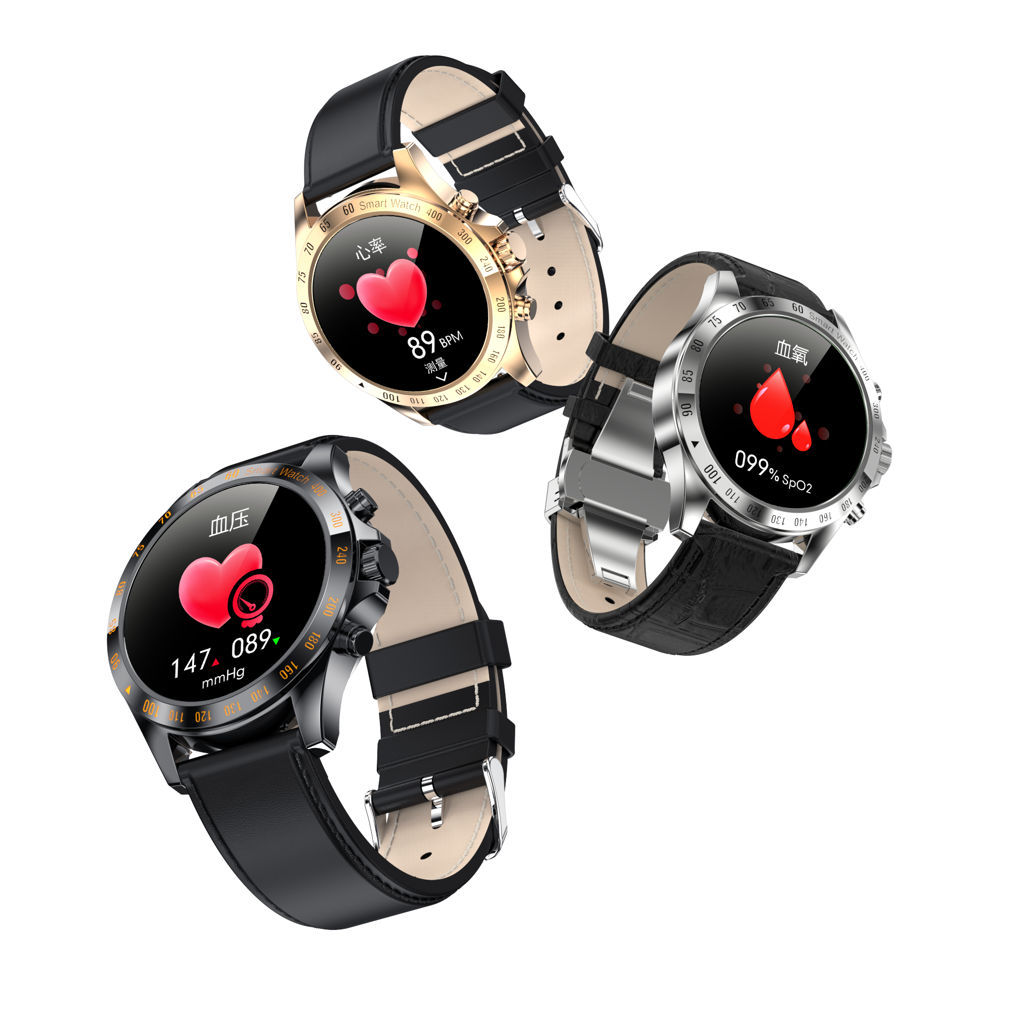 Luxury Men Smart Watch 1.28 inch LW09 with Real Blood Oxygen Heart Rate Monitor Waterproof Swimming Reloj Smart Watch