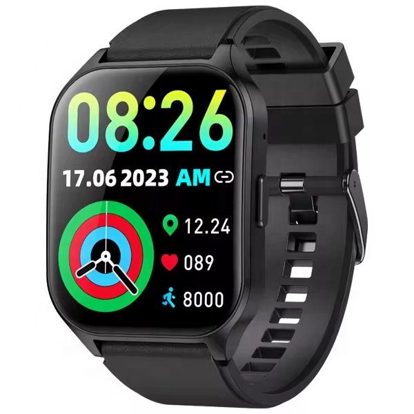 Curved AMOLED Screen Smart Watch Phone Calling Heart Rate Monitor Sport Watch Always-on Display Music Player