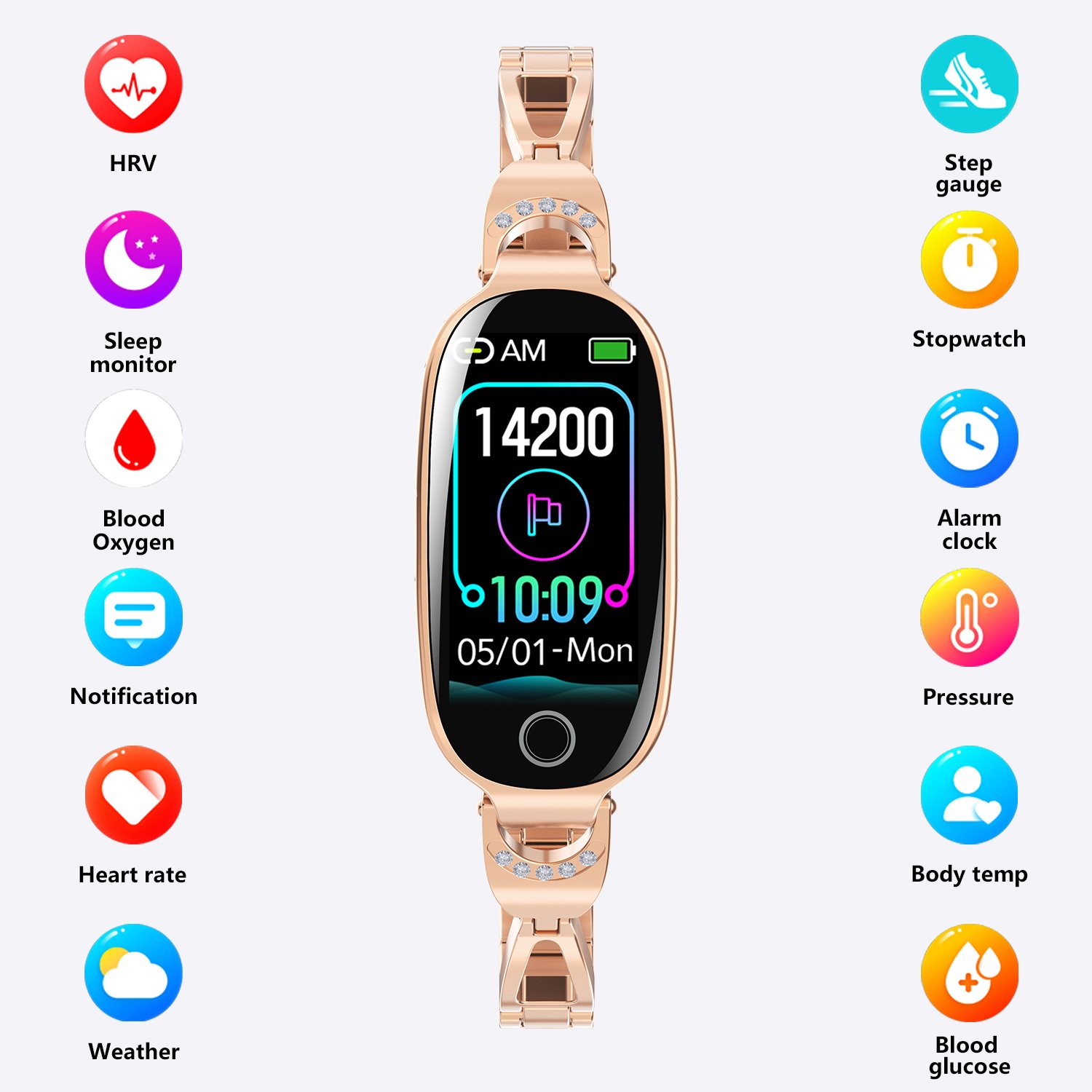 2024 Smart Watch Waterproof Heart Rate Monitoring Fitness Tracker For Women Watch Android IOS Fitness Bracelet Smartwatch