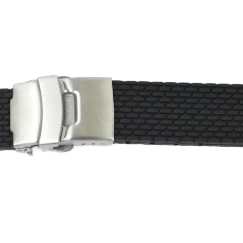 JD031 Black Silicone Classic Watch Straps Water Resistant 18-24mm Smart Watch Bands Wristband Available Sizes 20mm and 22mm