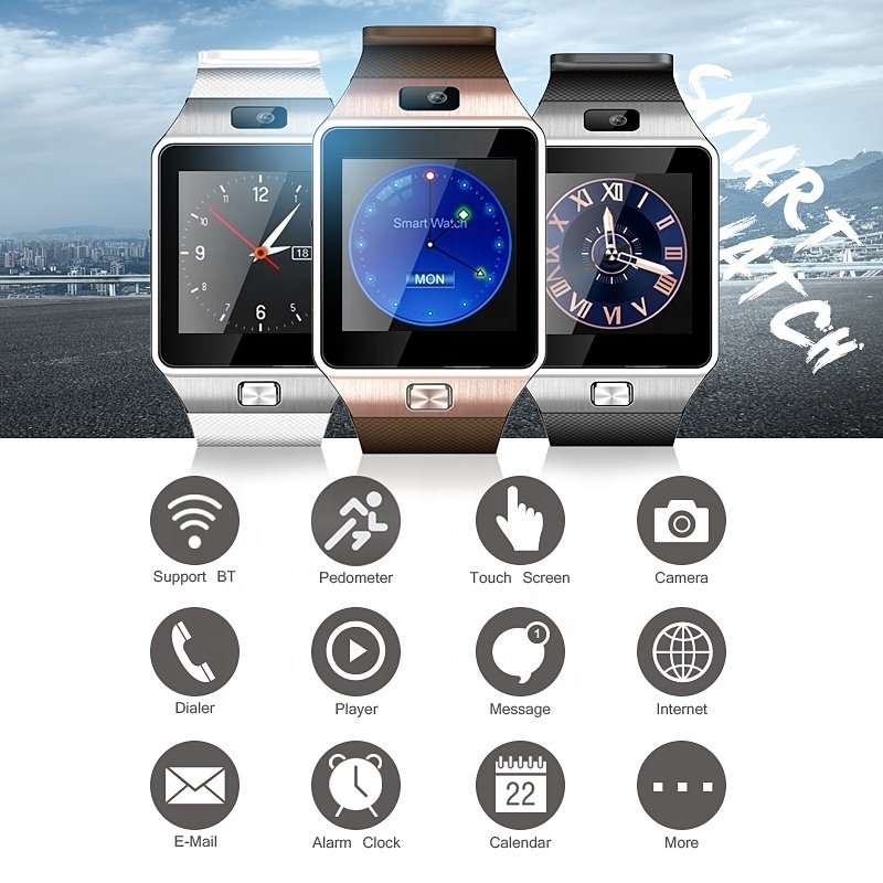 Hot sale Watches Men Smart DZ09 fitness tracker Wristwatch Touch Screen sports mobile Phone smart watch Support SIM Card
