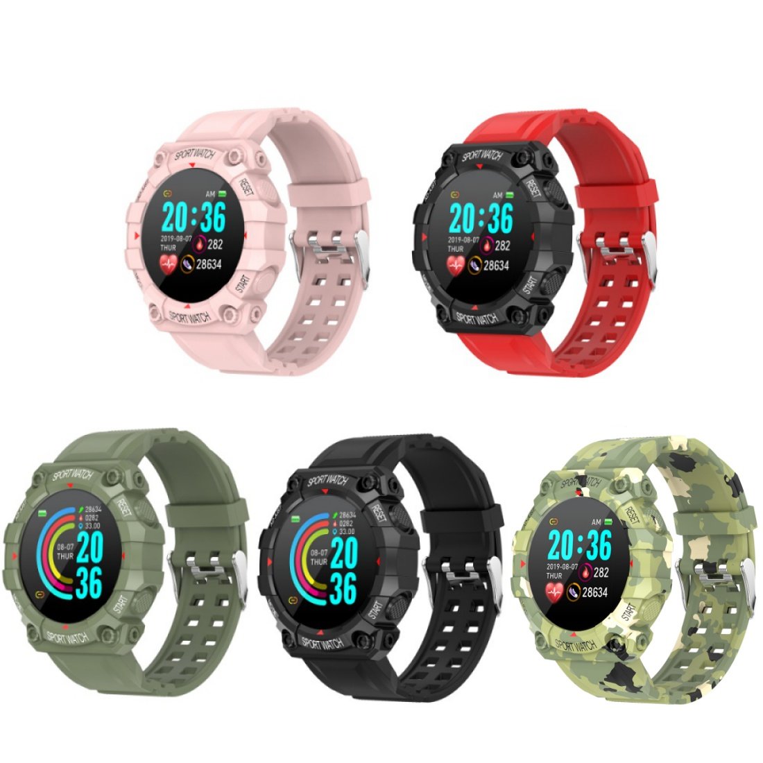 New FD68 Smart Watch Heart Rate Blood Pressure Health Waterproof SmartWatch Wristband Fitness Tracker For Android IOS