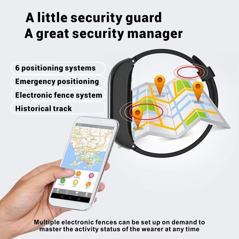 4G WiFi LBS GPS GEO Fence L16 Smart Watch with Fall Down Detection SOS Calling Health Monitoring for Elderly Care Safety