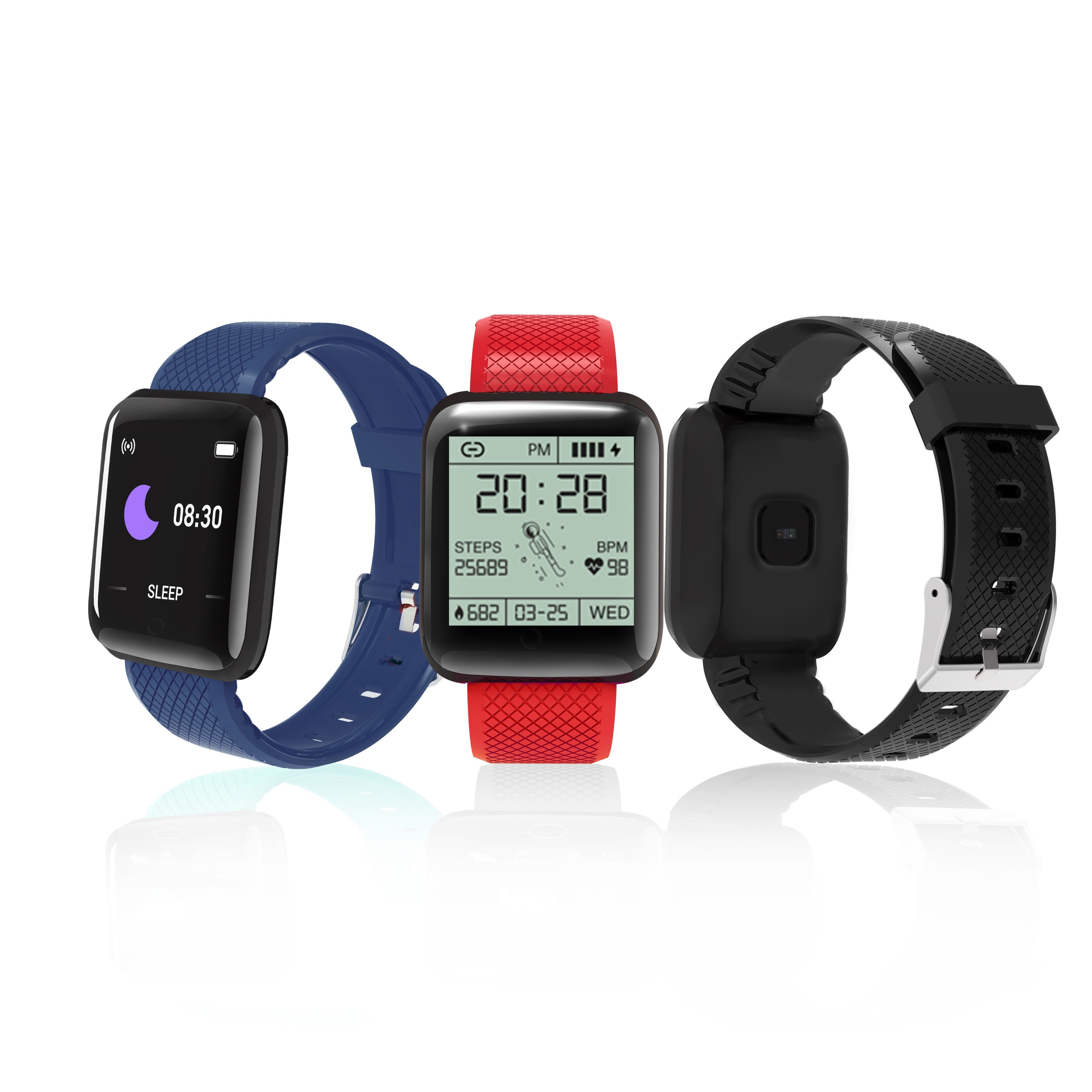 Best Selling 116 Plus Smart Watch Color Screen Fitness Tracker Smart Bracelet Heart Rate Blood Pressure Monitor D13 Smart Watch