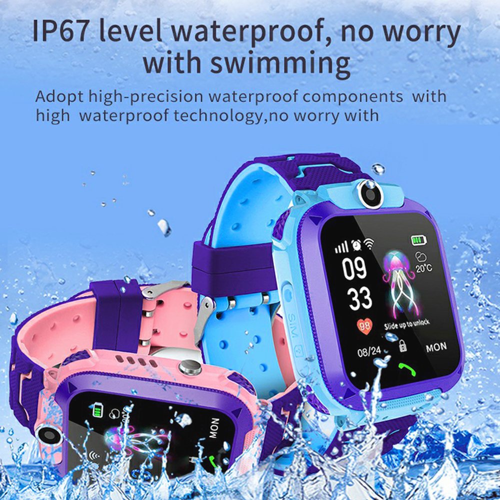 SOS Children Boys Girls Phone Sim Card GPS 4G New Touch Ip67 Waterproof Smartwatches Call Smart Watch Kids Q19 Q12