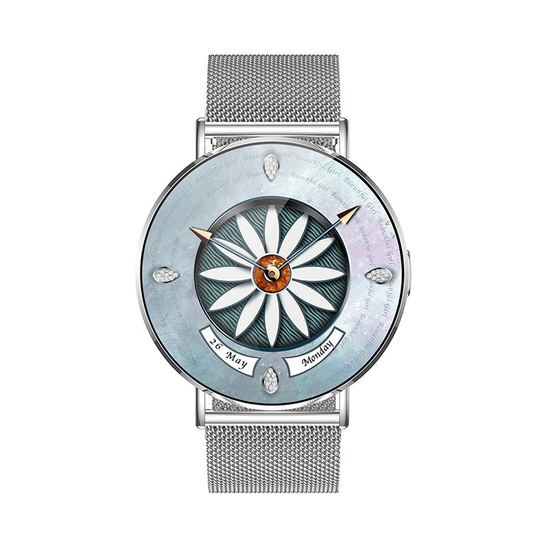 2024 New Ultra Thin Smart Watch KM88 for Women, 3D Dynamic Interface 1.32inch AMOLED Screen Call Gold Silver Round Smartwatch