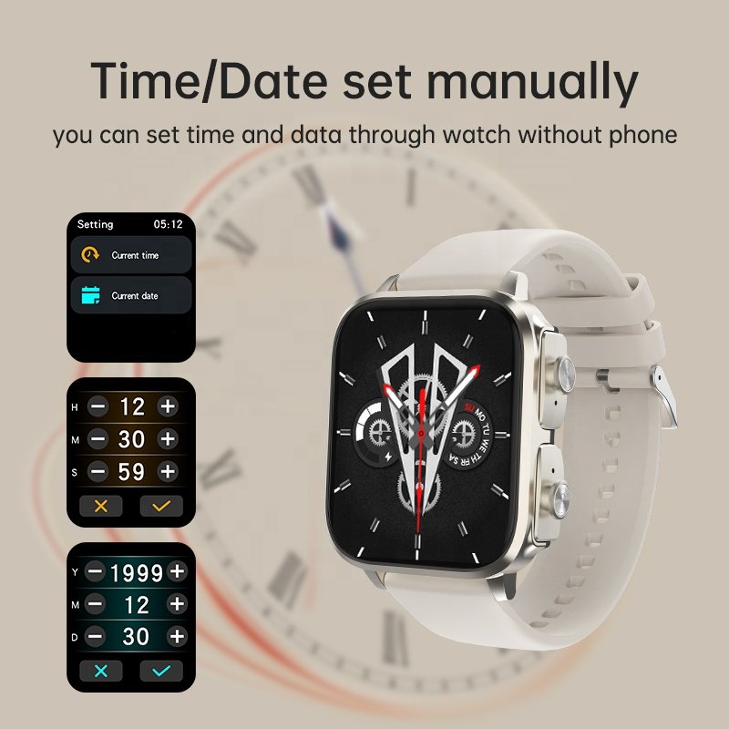 Factory smart watch 2022 with ear pods healthy Assistant Hombre larger screen Big battery Smart watch 2023