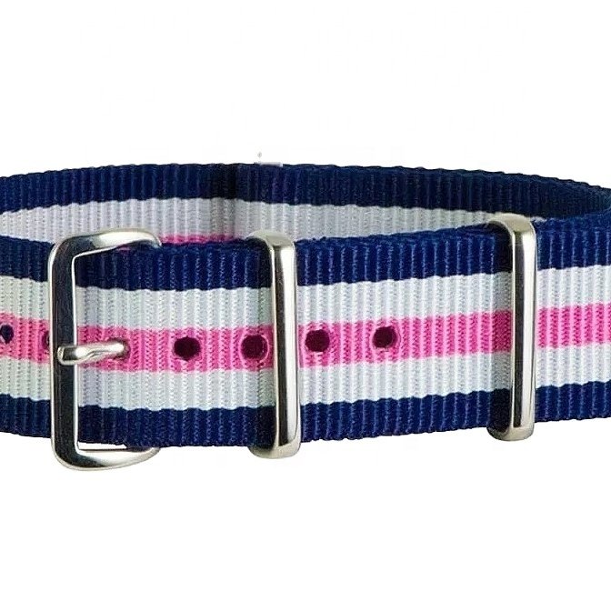 Nylon Straps N38 Breathable 18-22 mm Smart Watch Bands Accessories Blue White Pink Water-Resistant Wristbands for Unisex Sports