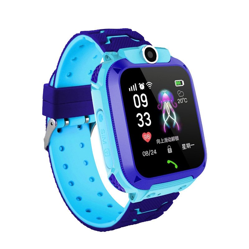 OEM Factory Weather Forecast Math Games Local Language set Q12 Waterproof Phone Call Voice Chat Wrist Kids 2G Smart Watch