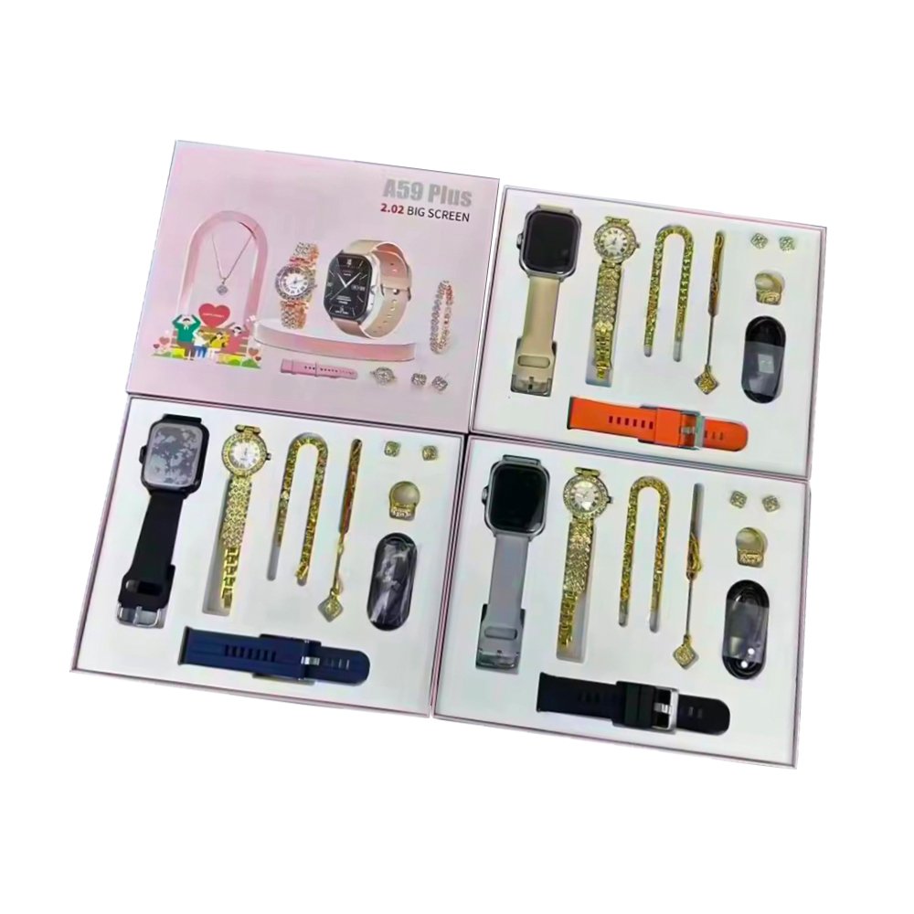 Fashion Girls Wearable Devices 2024 Smart Watch A59 Plus Heart Rate Monitoring 260 Mah Relojes Inteligentes