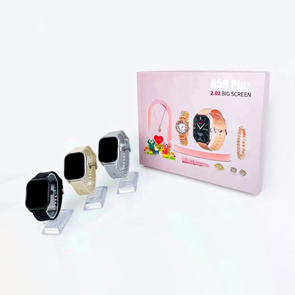 Fashion Girls Wearable Devices 2024 Smart Watch A59 Plus Heart Rate Monitoring 260 Mah Relojes Inteligentes