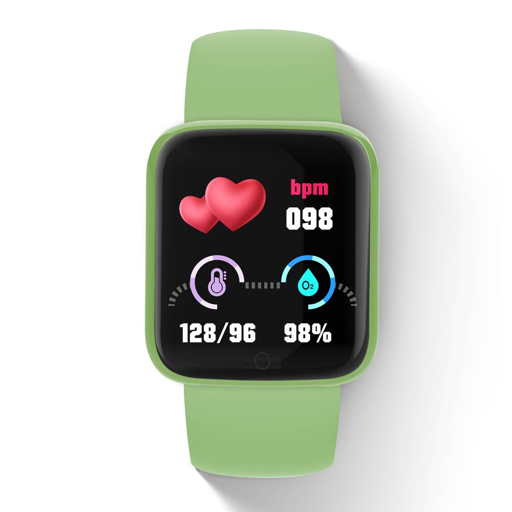 Waterproof Y68 Smartwatch Sport Fitness Tracker Smart Bracelet Blood Pressure Heart Rate D20 Men Women Smart Watches