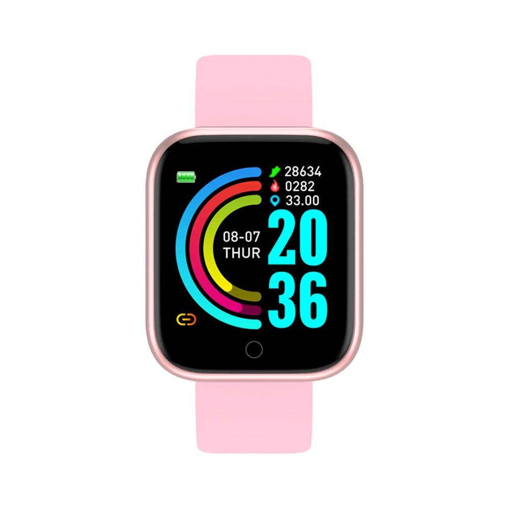Waterproof Y68 Smartwatch Sport Fitness Tracker Smart Bracelet Blood Pressure Heart Rate D20 Men Women Smart Watches