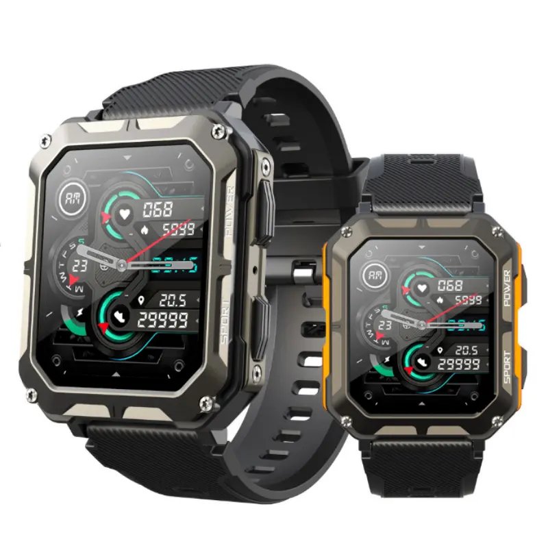 Montre intelligente 2024 1.85inch Smart Watches For Men Fitness Tracker Jam Pintar Outdoor Tactical Smartwatch Reloj inteligente