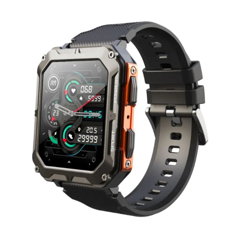 Montre intelligente 2024 1.85inch Smart Watches For Men Fitness Tracker Jam Pintar Outdoor Tactical Smartwatch Reloj inteligente