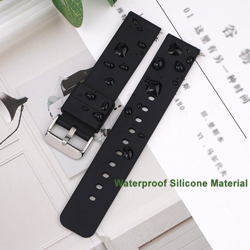 Hot Sale 14/16/18/20/22/21/24mm Silicone Watchband Correa De Reloj 20mm Rubber Watch Straps 18mm Smart Watch Bands