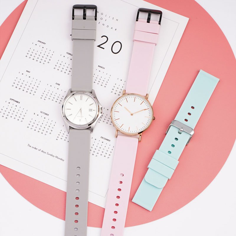 Hot Sale 14/16/18/20/22/21/24mm Silicone Watchband Correa De Reloj 20mm Rubber Watch Straps 18mm Smart Watch Bands