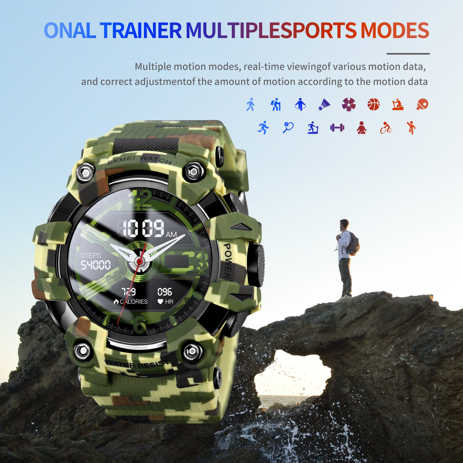SKMEI S231 2023 odm oem android BT call fitness cheap smartwatch heart rate outdoor sport smart watch for men