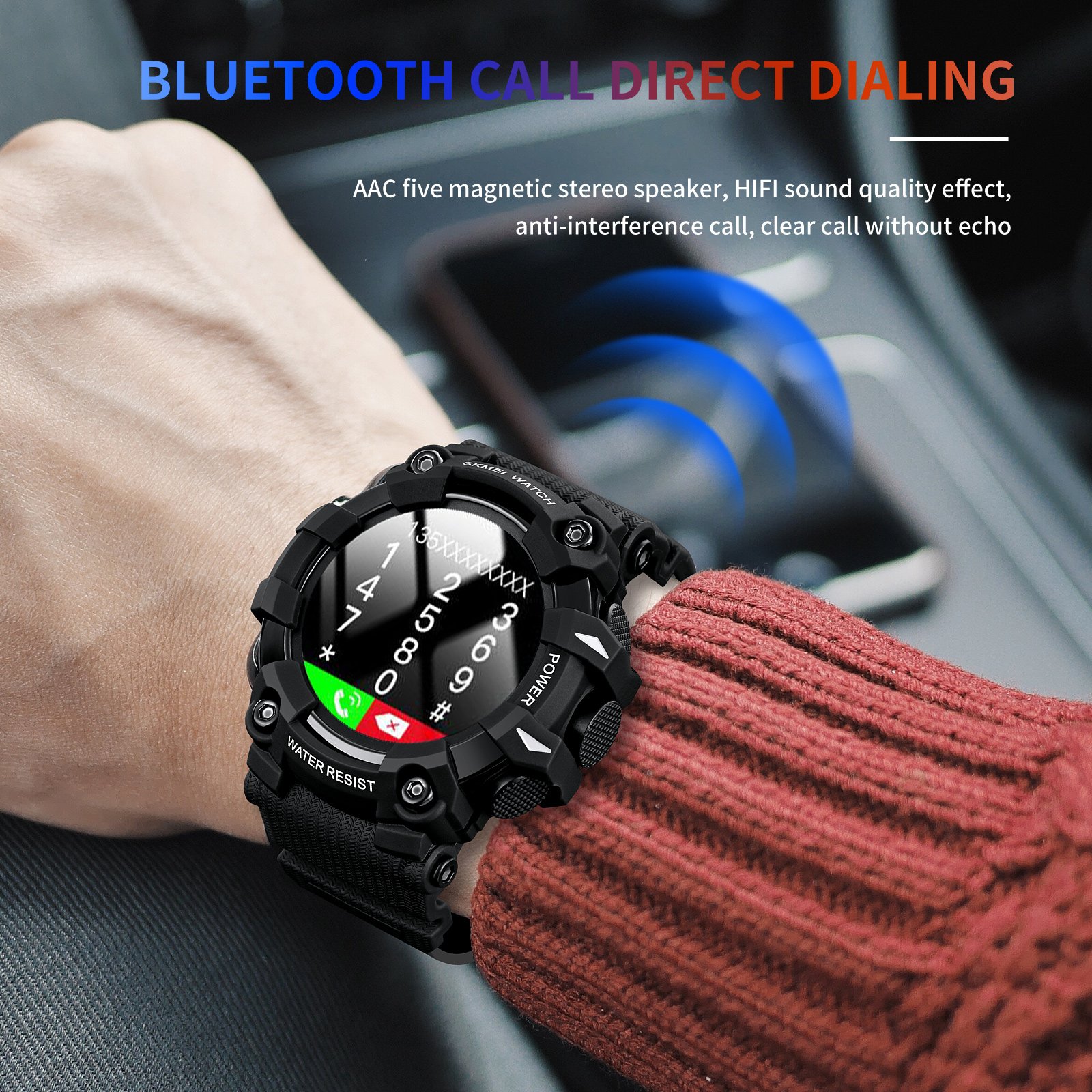 SKMEI S231 2023 odm oem android BT call fitness cheap smartwatch heart rate outdoor sport smart watch for men