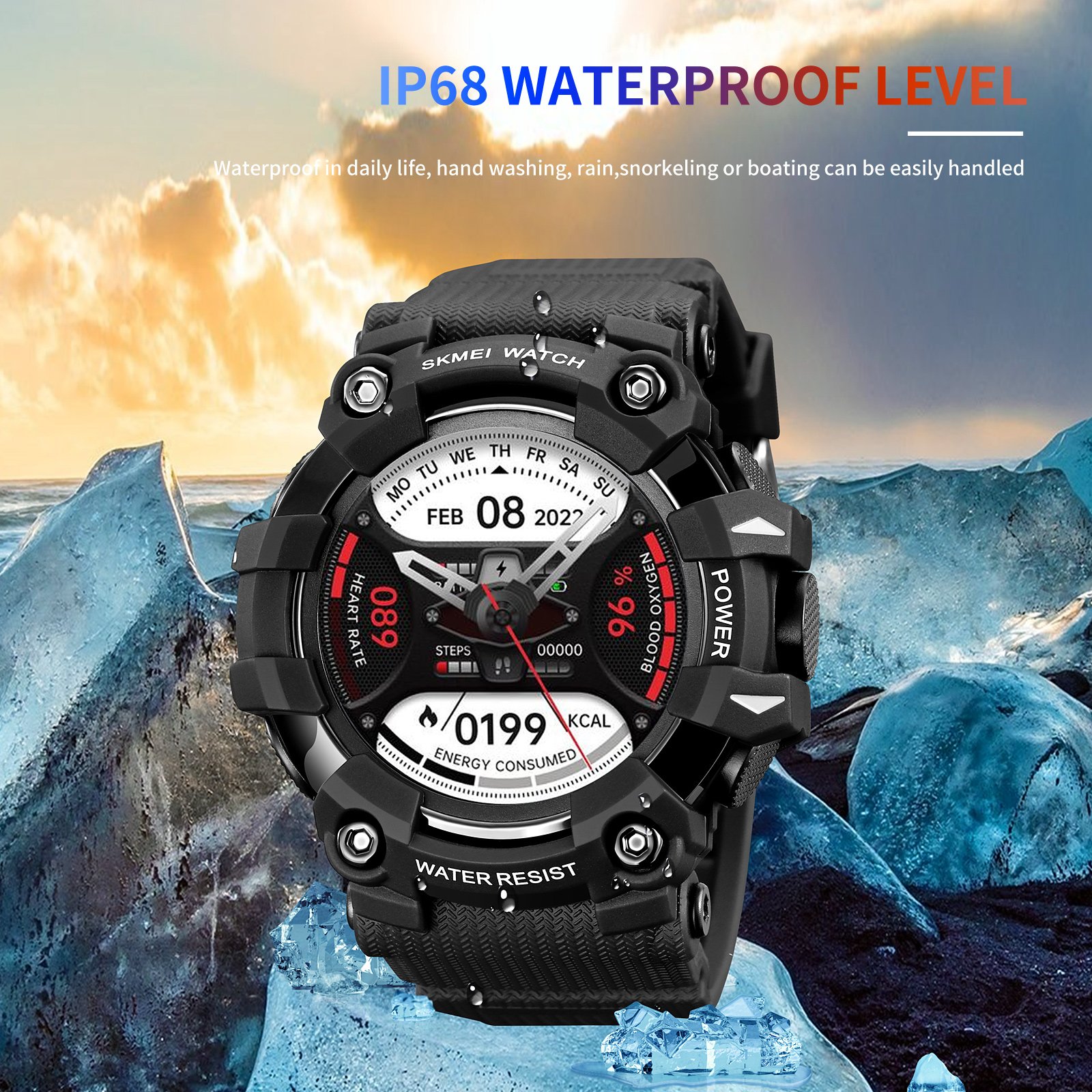SKMEI S231 2023 odm oem android BT call fitness cheap smartwatch heart rate outdoor sport smart watch for men