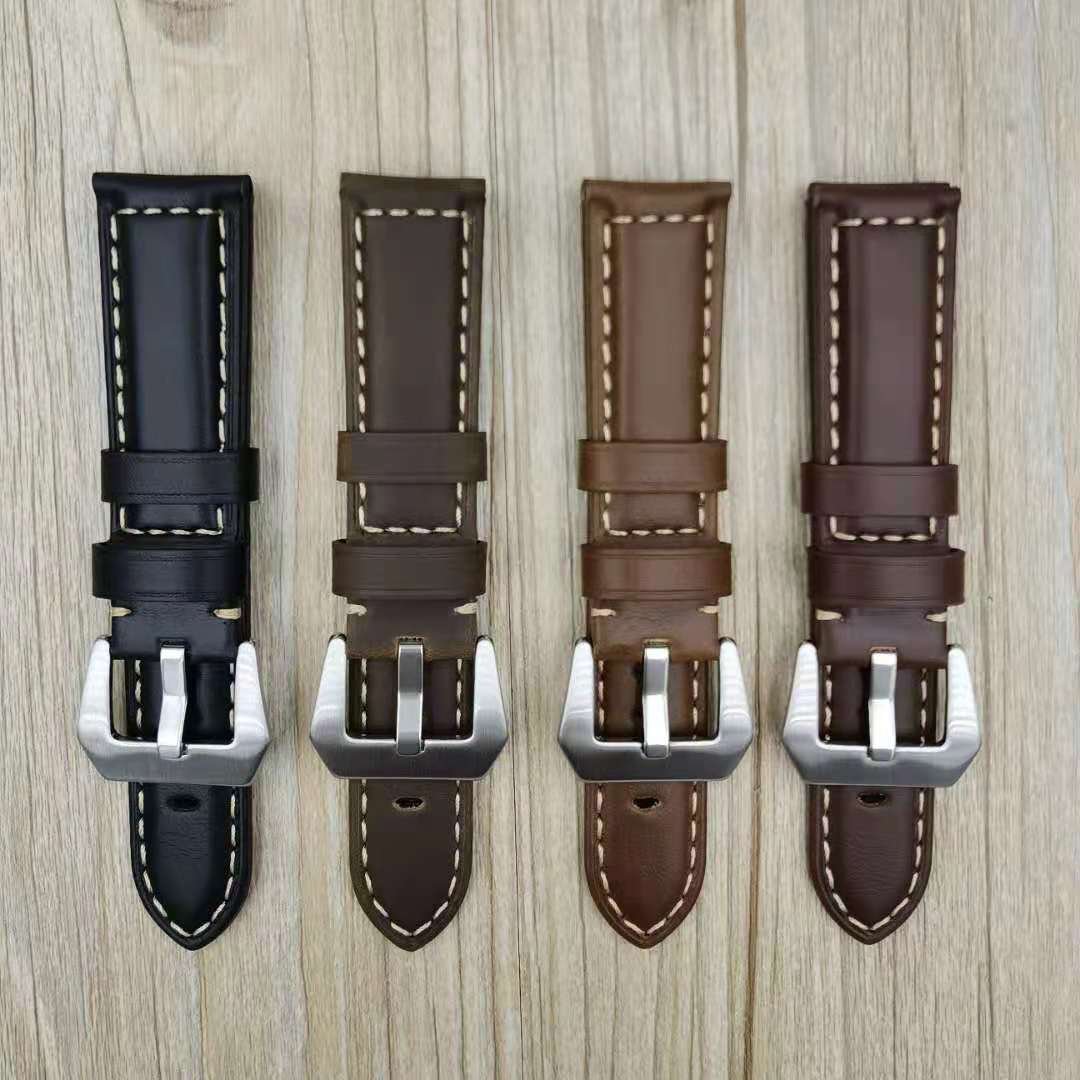 Luxury Handmade genuine leather smart watch band 22mm for Galaxy watch4 GT2 pro 2e s2 watch strap