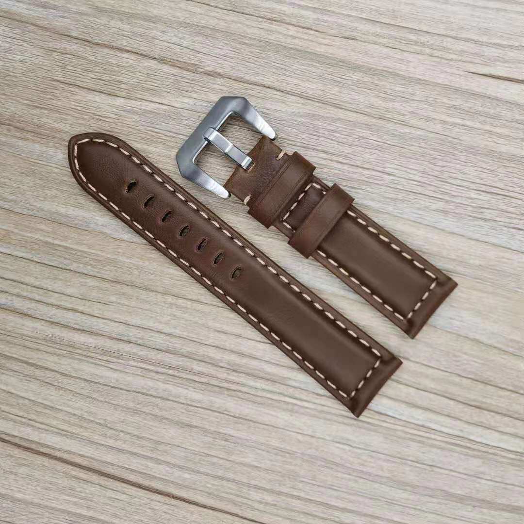Luxury Handmade genuine leather smart watch band 22mm for Galaxy watch4 GT2 pro 2e s2 watch strap