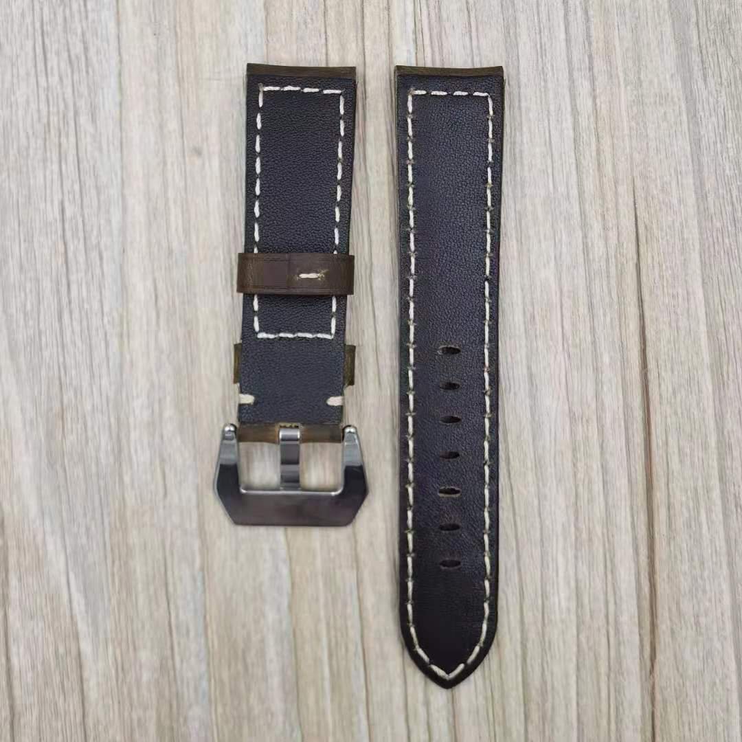 Luxury Handmade genuine leather smart watch band 22mm for Galaxy watch4 GT2 pro 2e s2 watch strap