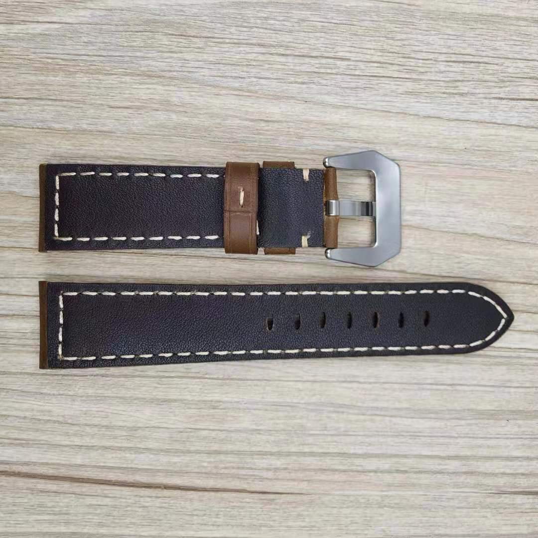 Luxury Handmade genuine leather smart watch band 22mm for Galaxy watch4 GT2 pro 2e s2 watch strap