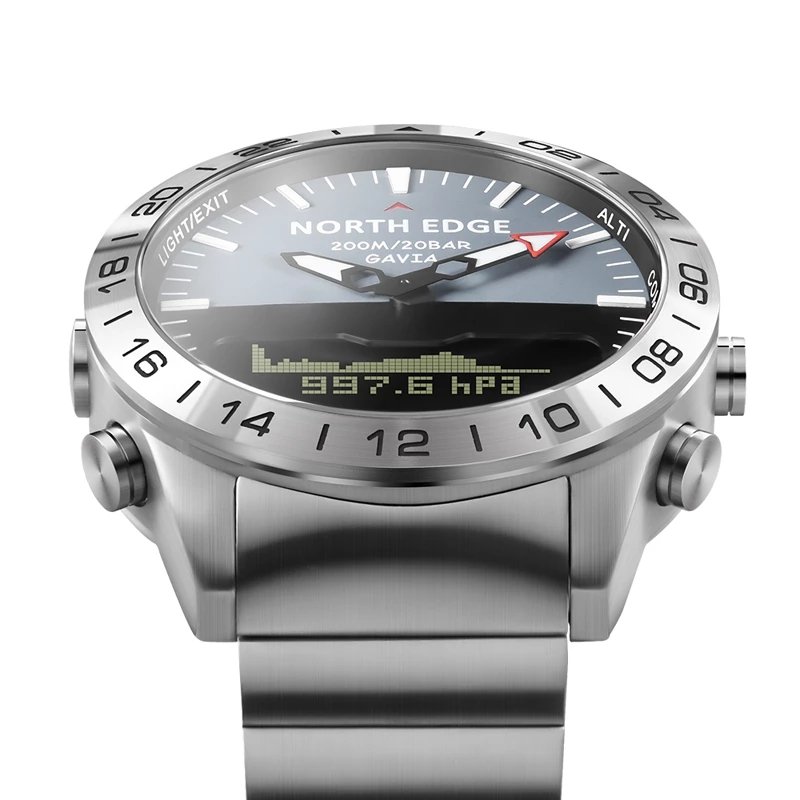 North Edge GAVIA Luxury Smart Watch Altimeter Compass Sports Digital Watches Electronic Wristwatch Mens Fitness Waterproof Smart