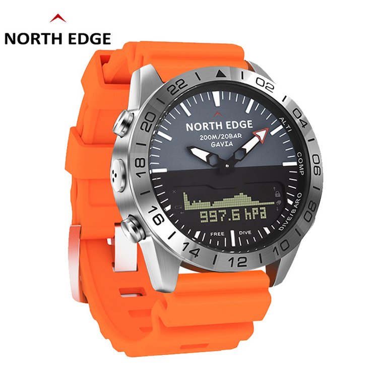 North Edge GAVIA Luxury Smart Watch Altimeter Compass Sports Digital Watches Electronic Wristwatch Mens Fitness Waterproof Smart