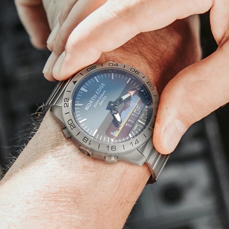 North Edge GAVIA Luxury Smart Watch Altimeter Compass Sports Digital Watches Electronic Wristwatch Mens Fitness Waterproof Smart