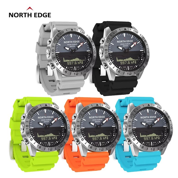 North Edge GAVIA Luxury Smart Watch Altimeter Compass Sports Digital Watches Electronic Wristwatch Mens Fitness Waterproof Smart