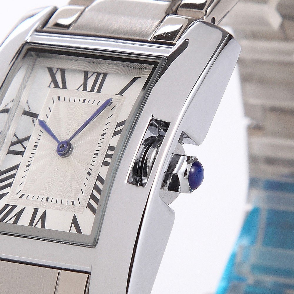 Custom High QualityJewelry Halloween Gift Original Brand Watch Rectangular Leather Strap Quartz Diamond Women Watch for Men