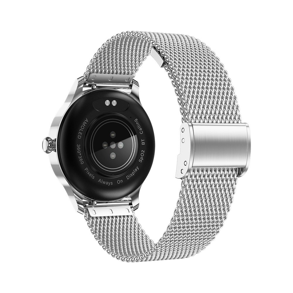 New Women Reloj Smart Watch 2024 Bt Call Sport Tracker Wearable Devices Stainless Steel Smart Watches