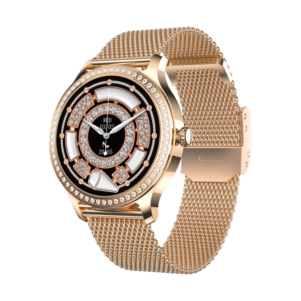 New Women Reloj Smart Watch 2024 Bt Call Sport Tracker Wearable Devices Stainless Steel Smart Watches