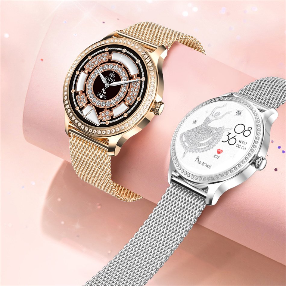 New Women Reloj Smart Watch 2024 Bt Call Sport Tracker Wearable Devices Stainless Steel Smart Watches