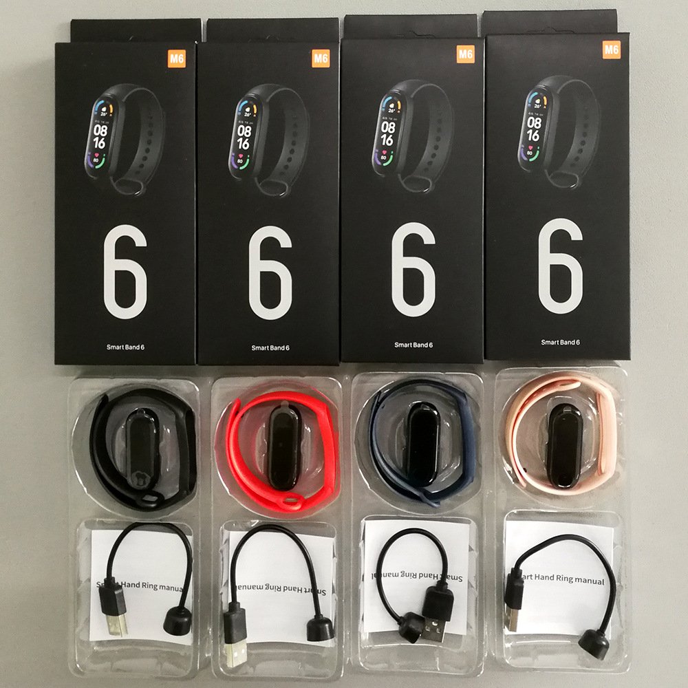 CHEAPEST M6 Fitness Watch Smart Bracelet Heart Rate Smart Watch Band 6 For Iphone 12 Pro Max Waterproof Pedometers Waterproof