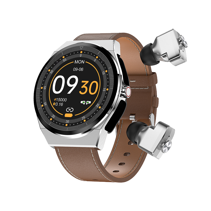 Bracelet Smart Watch 2in1 Jm08 with Earbuds Tws Earphones Smartwatch Headphone Answer Call Business Android Color IPS No Camera