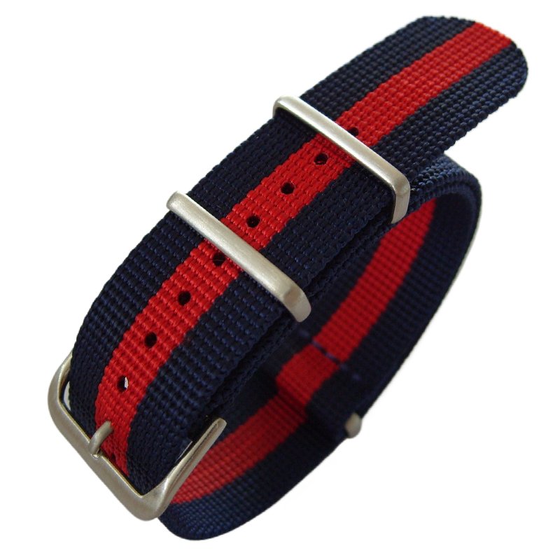 Hot Selling NatoNylon Canvas Striped Ribbed Woven Watch Strap Seatbelt Wrist bands 12 14 16 18 20 22 24 mm Fabric Straps